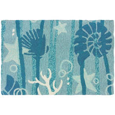 Jellybean Coastal Blue 1'10" X 2'10" Area Rug PPS-ABR001B 815-135457