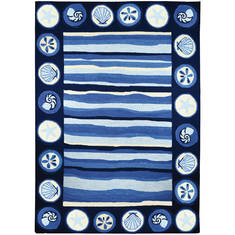 Jellybean Coastal Blue Rectangle 8x10 ft Polypropylene Carpet 135552
