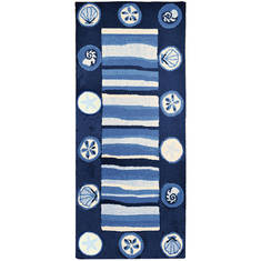 Jellybean Coastal Blue Runner 2'2" X 5'0" Area Rug PP-VE001J 815-135553
