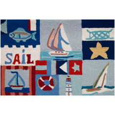Jellybean Coastal Blue 1'10" X 2'10" Area Rug PY-AAT001 815-135564