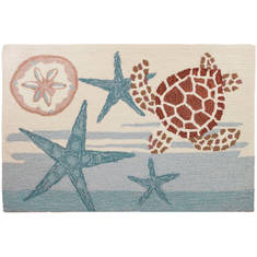 Jellybean Coastal Blue 1'10" X 2'10" Area Rug PY-AJR007 815-135568