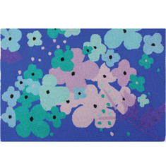 Jellybean Coastal Blue Rectangle 2x3 ft Polyester Carpet 135574