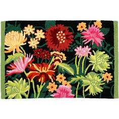 Jellybean Garden And Floral Black 1'10" X 2'10" Area Rug PY-JB074 815-135587
