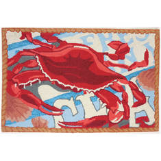 Jellybean Coastal Red 1'10" X 2'10" Area Rug PY-JG001 815-135597