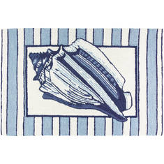 Jellybean Coastal Blue Rectangle 2x3 ft Polyester Carpet 135601
