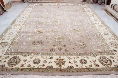 Jaipur Grey Hand Knotted 100 X 140 Area Rug 905-135645 Image 1
