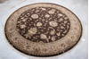 Jaipur Brown Round Hand Knotted 73 X 73  Area Rug 905-135648 Thumb 2