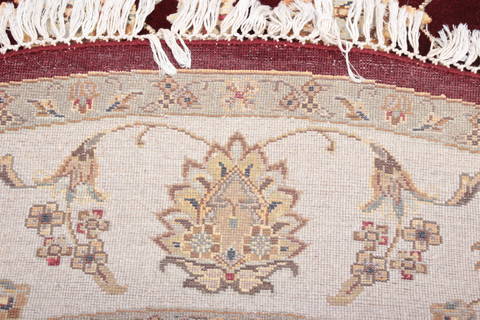 Jaipur Red Round Hand Knotted 71 X 72 Area Rug 905-135649 Image 3