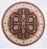 Jaipur Brown Round Hand Knotted 70 X 72  Area Rug 905-135652 Thumb 1