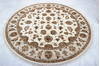 Jaipur White Round Hand Knotted 70 X 70 Area Rug 905-135653 Thumb 3