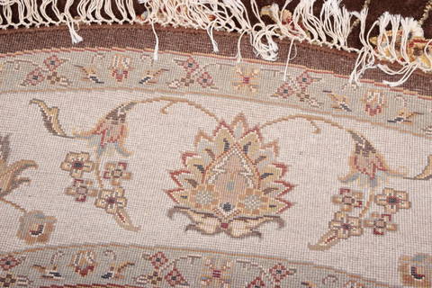 Jaipur Brown Round Hand Knotted 611 X 71 Area Rug 905-135658 Image 4
