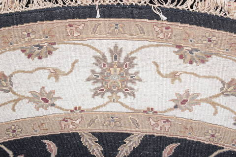 Jaipur Black Round Hand Knotted 72 X 74 Area Rug 905-135659 Image 4