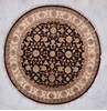 Jaipur Brown Round Hand Knotted 71 X 74  Area Rug 905-135660 Thumb 1