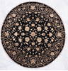 Jaipur Black Round Hand Knotted 71 X 74  Area Rug 905-135661 Thumb 1