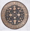 Jaipur Grey Round Hand Knotted 72 X 74  Area Rug 905-135663 Thumb 1