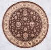 Jaipur Brown Round Hand Knotted 71 X 73  Area Rug 905-135665 Thumb 1