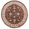 Jaipur Brown Round Hand Knotted 71 X 73  Area Rug 905-135665 Thumb 0