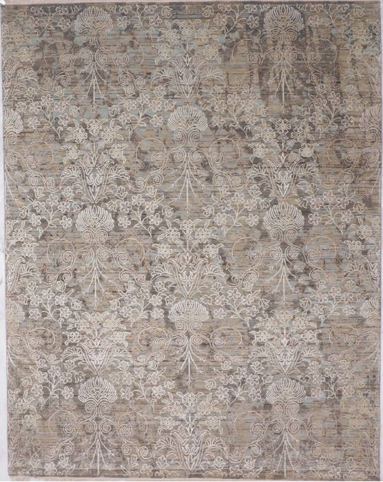 Jaipur Grey Hand Knotted 81 X 102 Area Rug 905-135671 Image 2