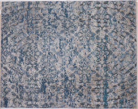 Jaipur Blue Hand Knotted 81 X 102 Area Rug 905-135673 Image 1