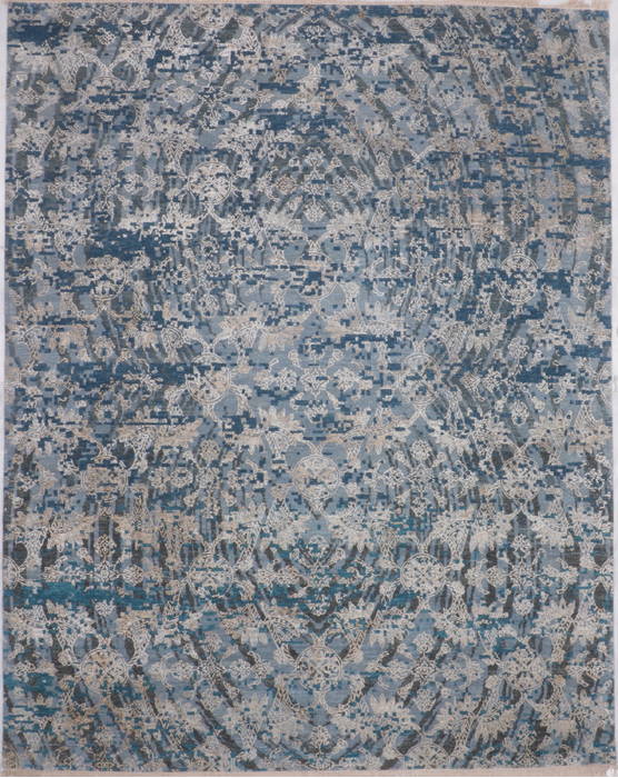 Jaipur Blue Hand Knotted 81 X 102 Area Rug 905-135673 Image 0