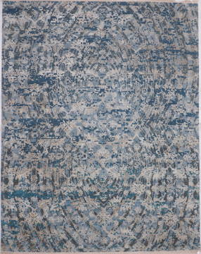 Jaipur Blue Hand Knotted 8'1" X 10'2"  Area Rug 905-135673