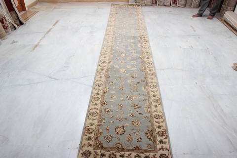 Jaipur Blue Runner Hand Knotted 26 X 144 Area Rug 905-135685 Image 1