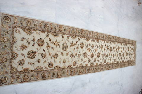 Jaipur White Runner Hand Knotted 26 X 120 Area Rug 905-135689 Image 2