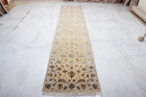 Jaipur Yellow Runner Hand Knotted 27 X 121 Area Rug 905-135696 Image 1