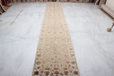 Jaipur Beige Runner Hand Knotted 28 X 142 Area Rug 905-135697 Image 1