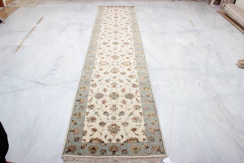 Jaipur White Runner Hand Knotted 27 X 120 Area Rug 905-135702 Image 1