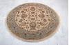 Jaipur Beige Round Hand Knotted 61 X 62  Area Rug 905-135707 Thumb 2
