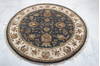 Jaipur Blue Round Hand Knotted 62 X 62  Area Rug 905-135713 Thumb 2