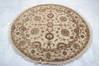 Jaipur Beige Round Hand Knotted 61 X 62  Area Rug 905-135714 Thumb 2