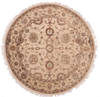 Jaipur Beige Round Hand Knotted 61 X 62  Area Rug 905-135714 Thumb 0