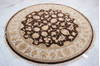 Jaipur Brown Round Hand Knotted 61 X 62 Area Rug 905-135717 Thumb 1