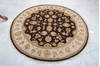 Jaipur Brown Round Hand Knotted 61 X 63  Area Rug 905-135718 Thumb 2