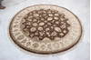 Jaipur Brown Round Hand Knotted 61 X 61  Area Rug 905-135722 Thumb 1