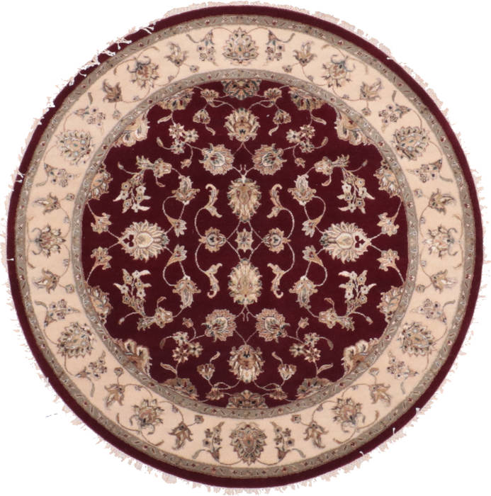 Jaipur Red Round Hand Knotted 60 X 60 Area Rug 905-135723 Image 0