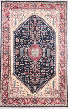 Abadeh Blue Hand Knotted 4'0" X 6'3"  Area Rug 905-135724