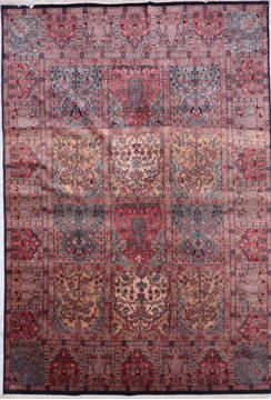 Indian Hamedan Multicolor Rectangle 6x9 ft Wool Carpet 135727