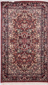 Tabriz Red Hand Knotted 3'1" X 5'2"  Area Rug 905-135744