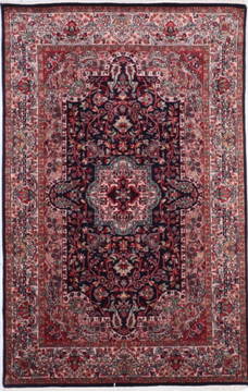 Tabriz Blue Hand Knotted 4'1" X 6'5"  Area Rug 905-135745