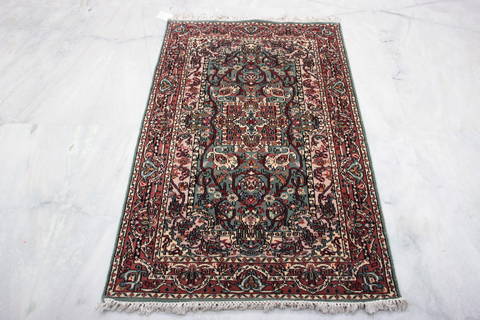 Tabriz Blue Hand Knotted 32 X 53 Area Rug 905-135752 Image 1