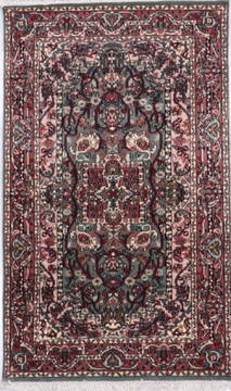 Tabriz Blue Hand Knotted 3'2" X 5'3"  Area Rug 905-135752