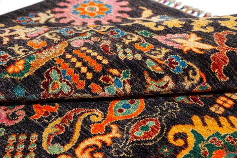 Chobi Black Hand Knotted 56 X 79 Area Rug 700-135765 Image 4