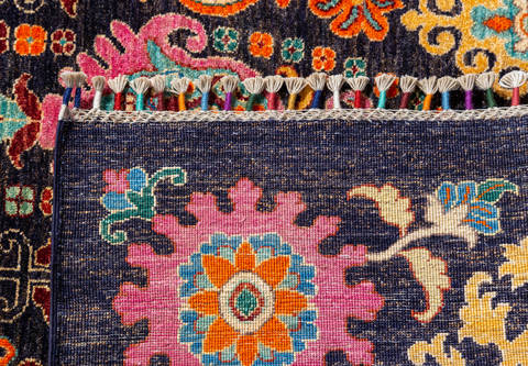 Chobi Black Hand Knotted 56 X 79 Area Rug 700-135765 Image 7