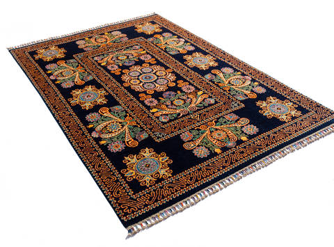 Chobi Black Hand Knotted 56 X 710 Area Rug 700-135768 Image 2