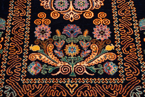 Chobi Black Hand Knotted 56 X 710 Area Rug 700-135768 Image 3