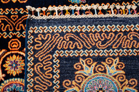 Chobi Black Hand Knotted 56 X 710 Area Rug 700-135768 Image 6