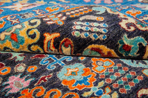 Chobi Black Hand Knotted 57 X 76 Area Rug 700-135774 Image 4